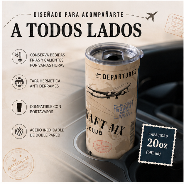 Tumbler Travel Edition 20oz Personalizable – Termo de Acero Inoxidable