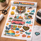 Lienzo DTF para Planchar (30x100 cm) | Diseños Listos para Aplicar en Casa
