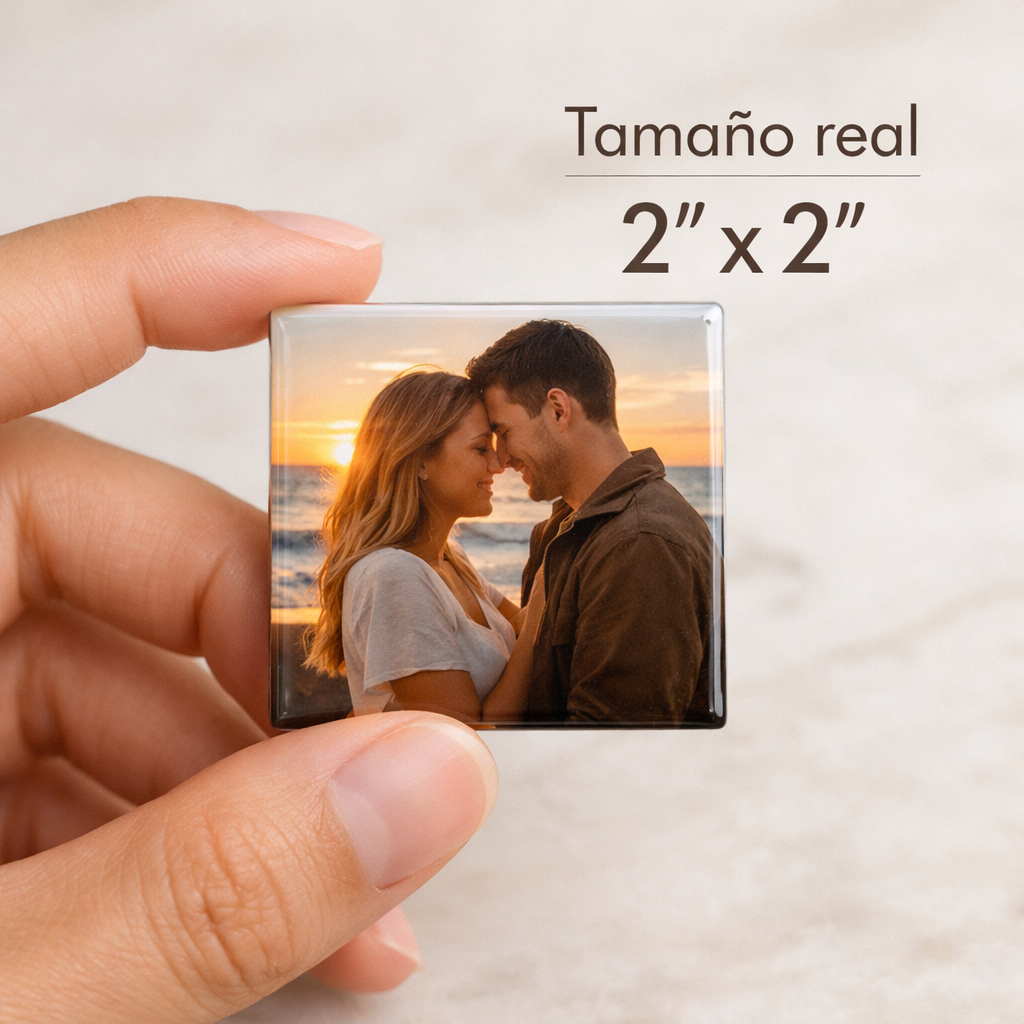 Imanes Cuadrados Personalizados 2x2” | Fotos en Imán Rígido Premium