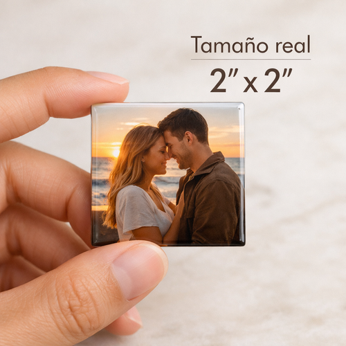Imanes Cuadrados Personalizados 2x2” | Fotos en Imán Rígido Premium