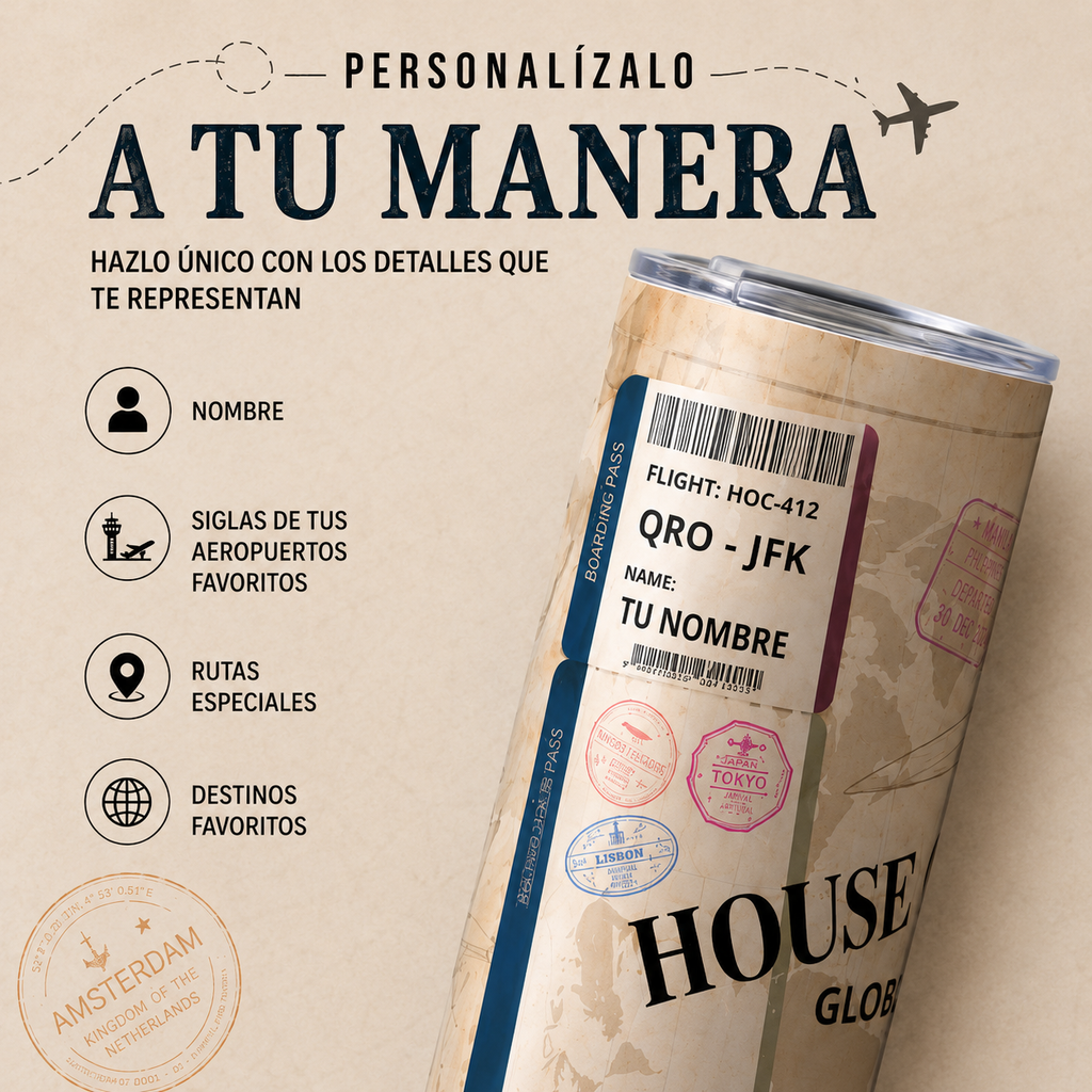 Tumbler Travel Edition 20oz Personalizable – Termo de Acero Inoxidable