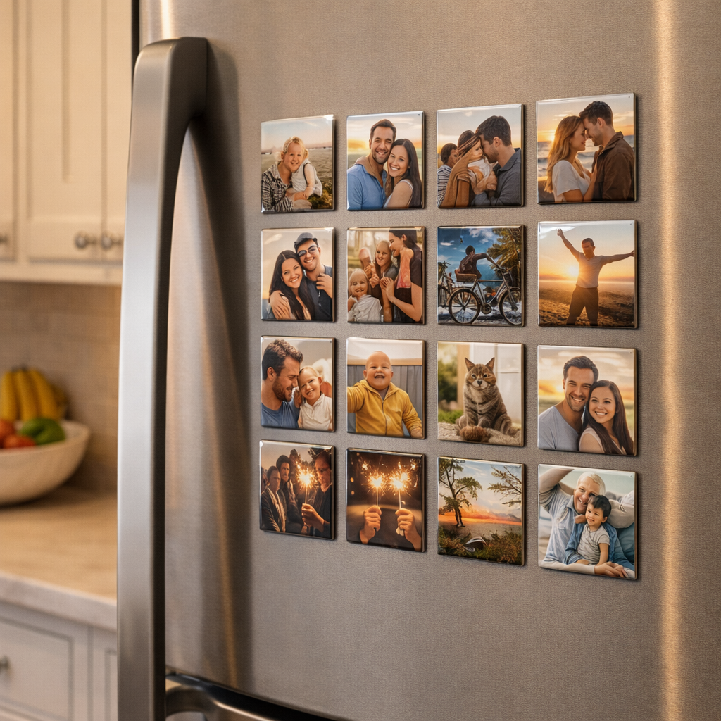 Imanes Cuadrados Personalizados 2x2” | Fotos en Imán Rígido Premium