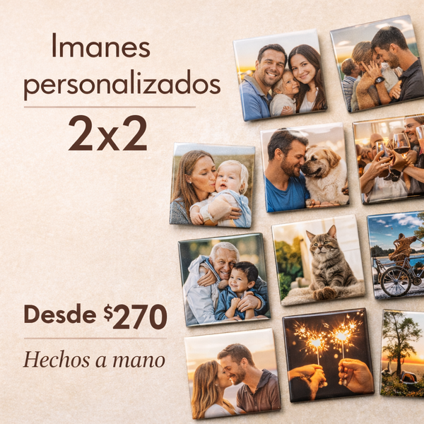 Imanes Cuadrados Personalizados 2x2” | Fotos en Imán Rígido Premium