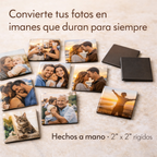 Imanes Cuadrados Personalizados 2x2” | Fotos en Imán Rígido Premium