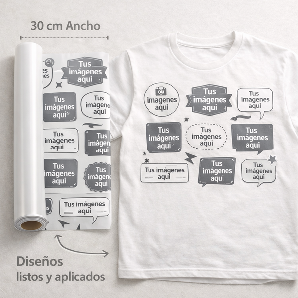 Gang Sheet DTF Personalizado 30x100cm | Sube tus Imágenes