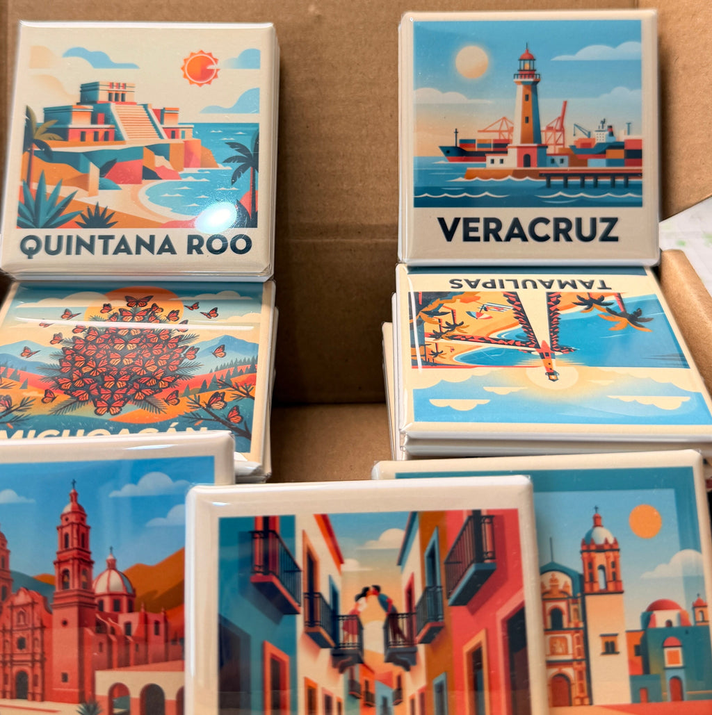 Set de Imanes “Estados de México” 🇲🇽 | Colección Artesanal Premium (32 piezas, 2x2”)