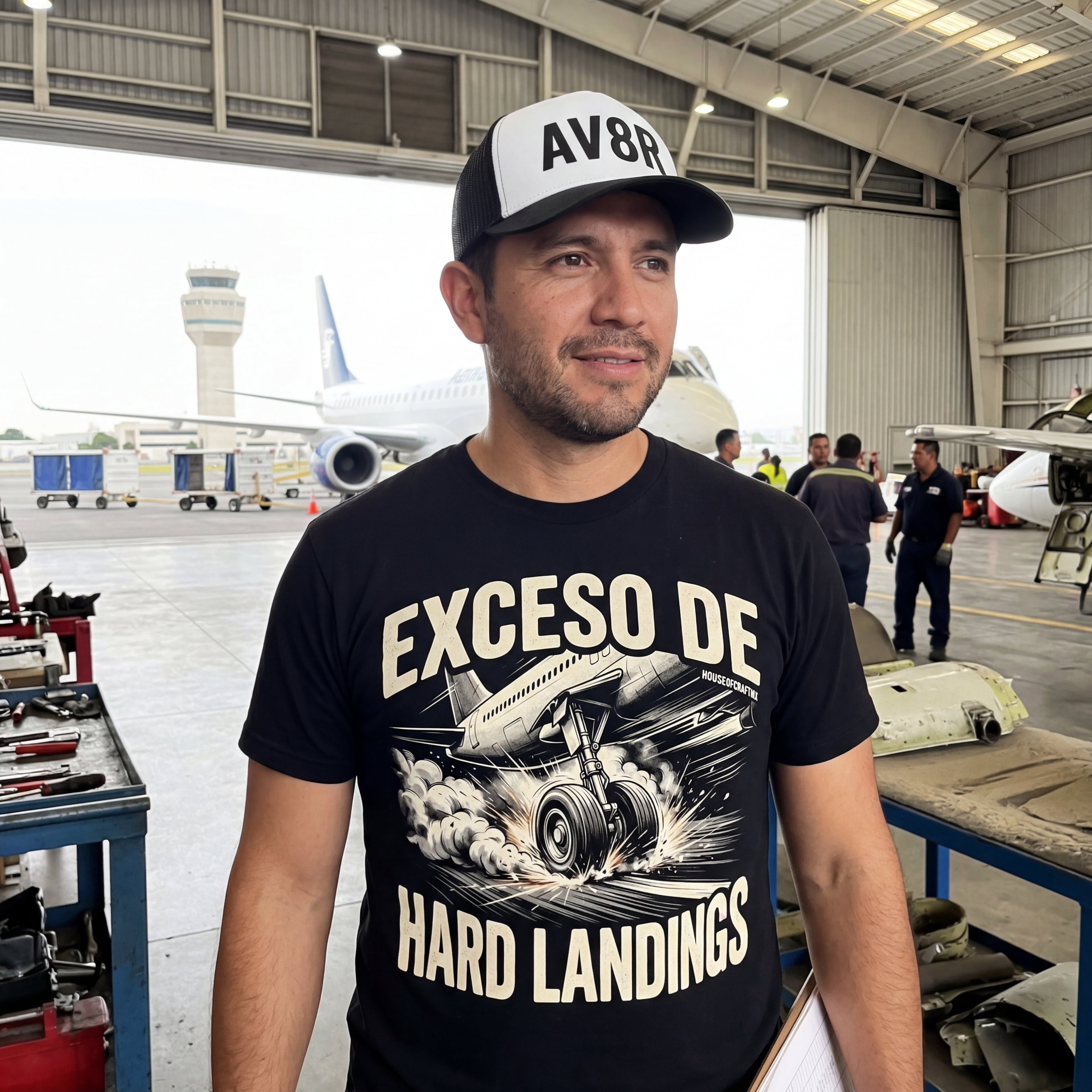 PlayeraOversize : “Exceso de Hard Landings”-Flight Mode